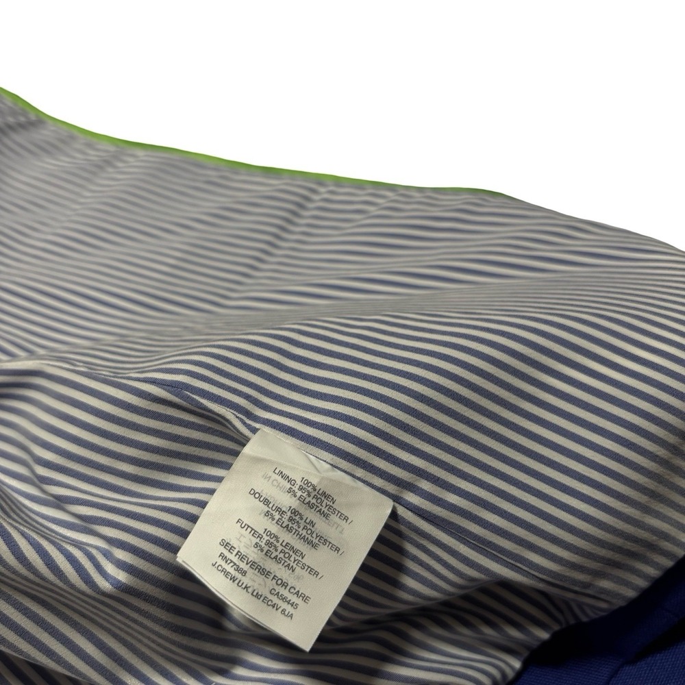 NWT J.CREW Regent Blazer 100% Linen Single Button Front Size 4 - 18 x 26 - Picture 8 of 8